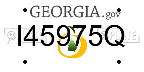 I45975Q Georgia License Plate