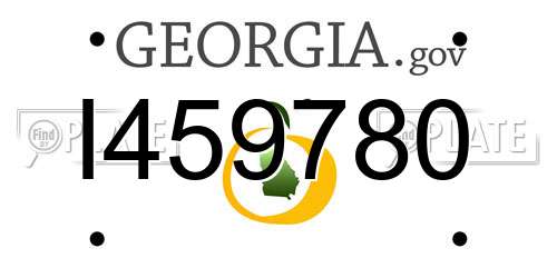 I459780 Georgia License Plate
