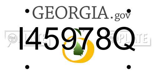 I45978Q Georgia License Plate