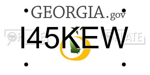 I45KEW Georgia License Plate