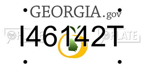 I46142T Georgia License Plate