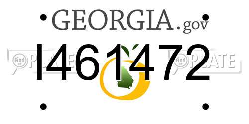 I461472 Georgia License Plate