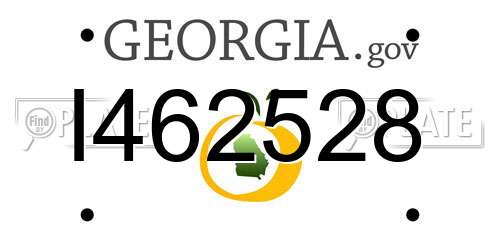 I462528 Georgia License Plate