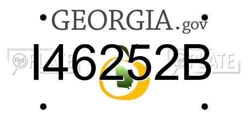I46252B Georgia License Plate