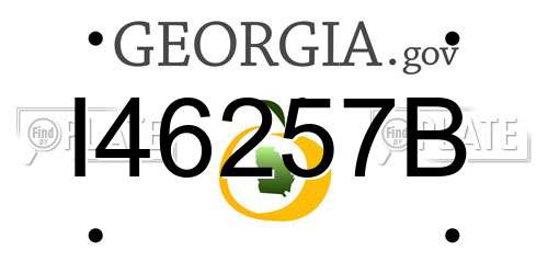 I46257B Georgia License Plate