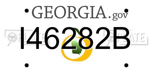 I46282B Georgia License Plate