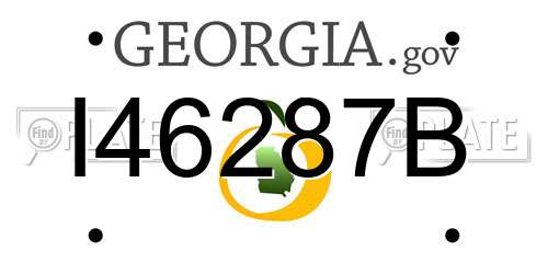 I46287B Georgia License Plate