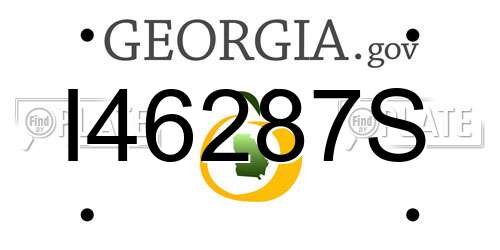 I46287S Georgia License Plate