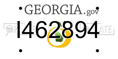 I462894 Georgia License Plate