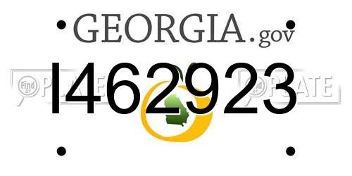 I462923 Georgia License Plate