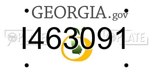 I463091 Georgia License Plate
