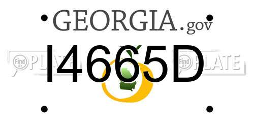 I4665D Georgia License Plate