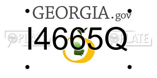 I4665Q Georgia License Plate