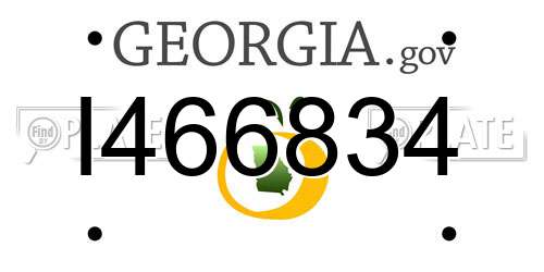 I466834 Georgia License Plate