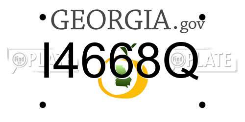 I4668Q Georgia License Plate