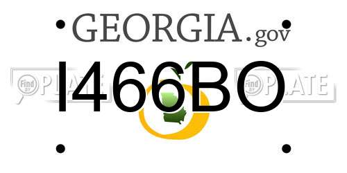 I466BO Georgia License Plate