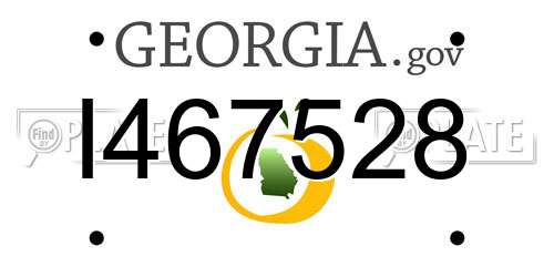I467528 Georgia License Plate