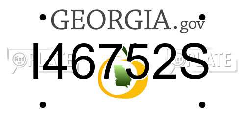 I46752S Georgia License Plate