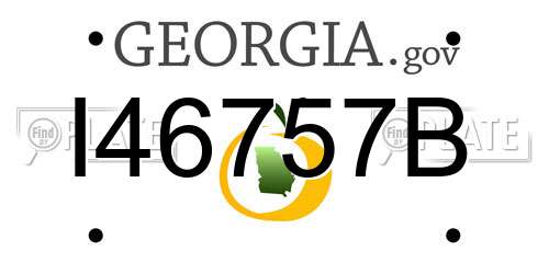I46757B Georgia License Plate