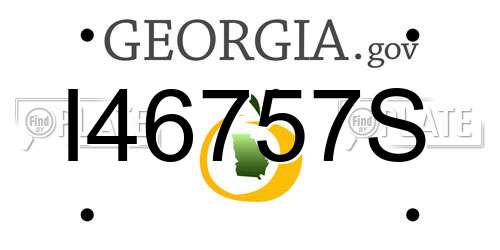 I46757S Georgia License Plate