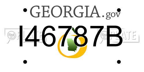 I46787B Georgia License Plate