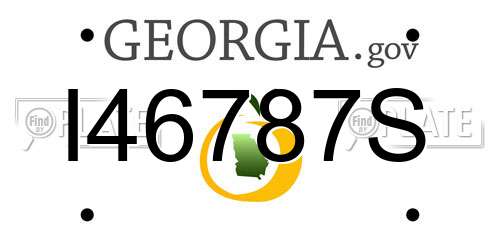 I46787S Georgia License Plate