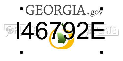 I46792E Georgia License Plate