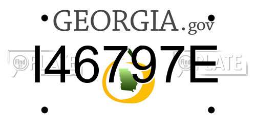 I46797E Georgia License Plate