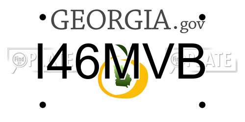 I46MVB Georgia License Plate