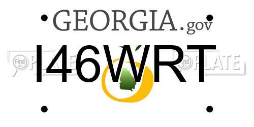 I46WRT Georgia License Plate