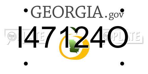 I47124O Georgia License Plate