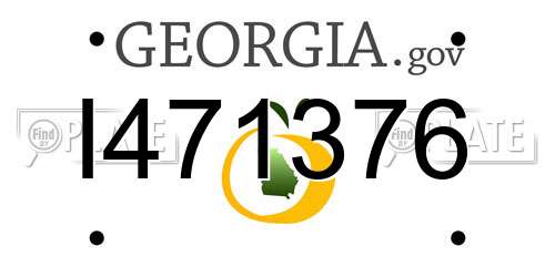 I471376 Georgia License Plate
