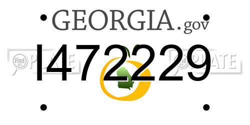 I472229 Georgia License Plate