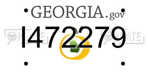 I472279 Georgia License Plate