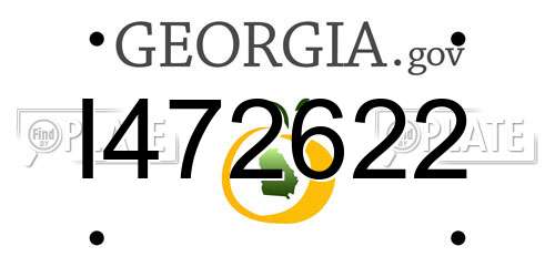 I472622 Georgia License Plate