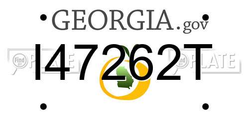 I47262T Georgia License Plate