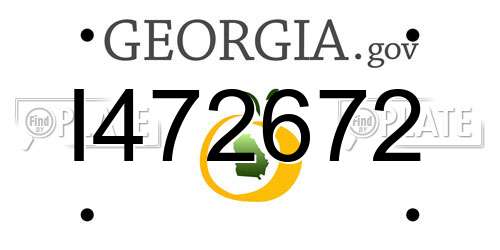 I472672 Georgia License Plate