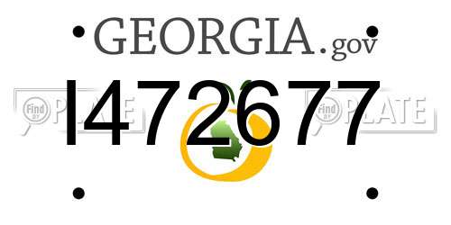 I472677 Georgia License Plate