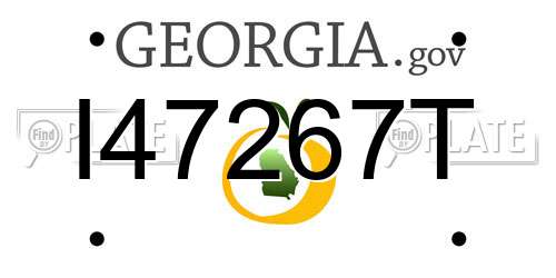 I47267T Georgia License Plate