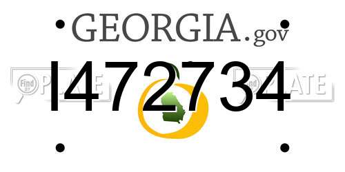 I472734 Georgia License Plate
