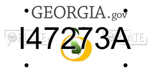 I47273A Georgia License Plate