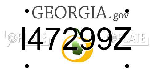 I47299Z Georgia License Plate