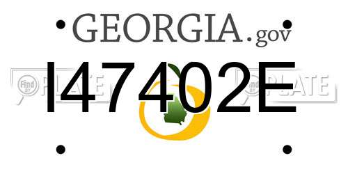 I47402E Georgia License Plate