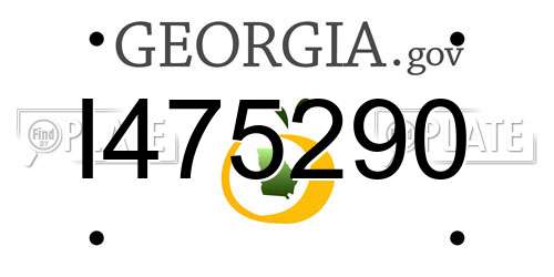 I475290 Georgia License Plate
