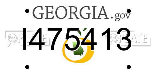 I475413 Georgia License Plate