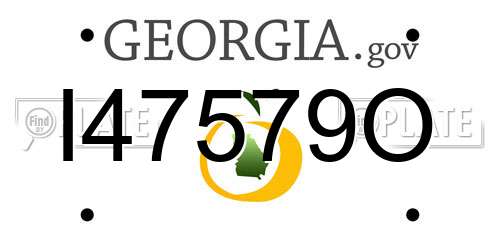 I47579O Georgia License Plate