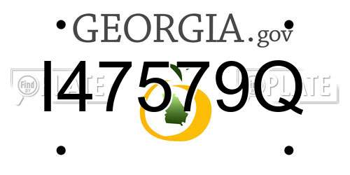 I47579Q Georgia License Plate