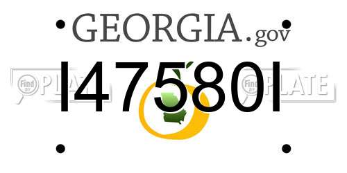 I47580I Georgia License Plate