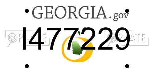 I477229 Georgia License Plate