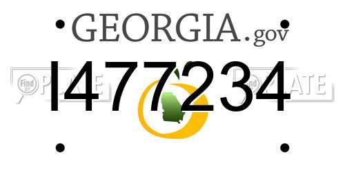 I477234 Georgia License Plate